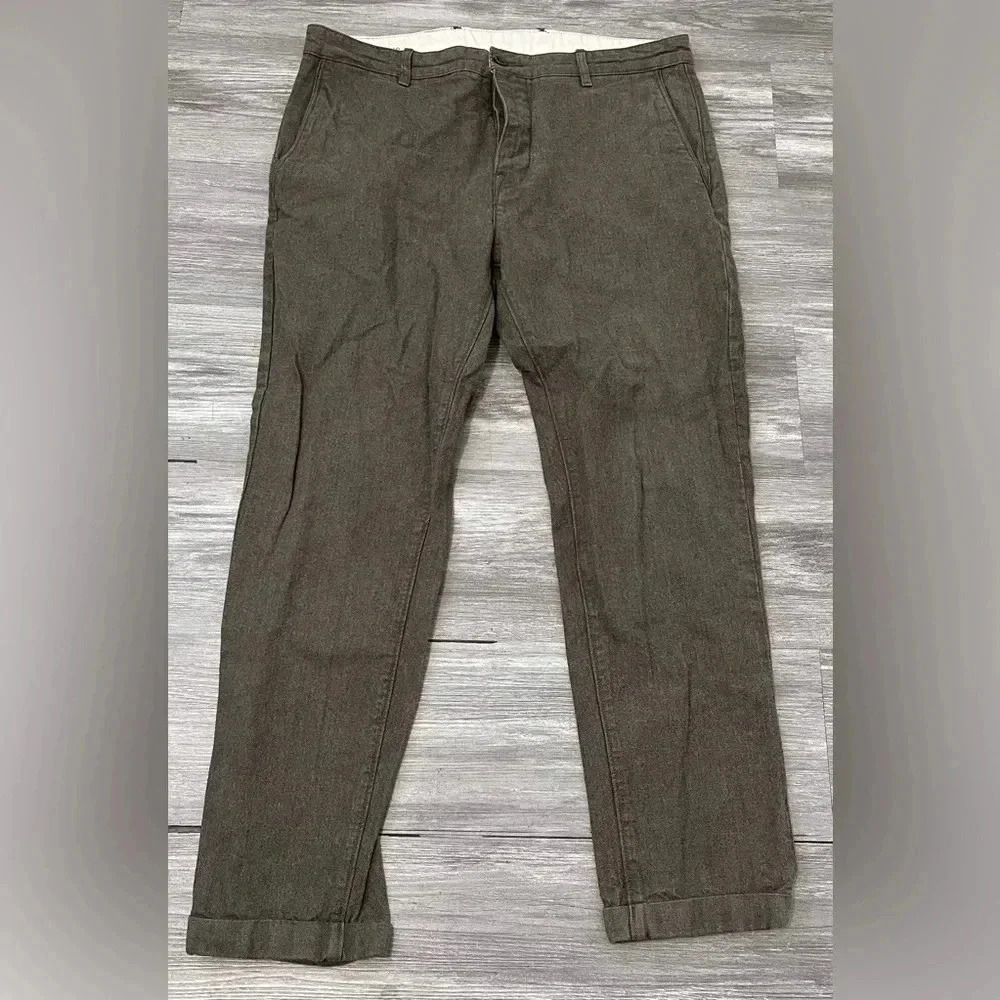 Levi's Men's Pant Sz 36x32 GRAY Flat Front White Label Straight Leg